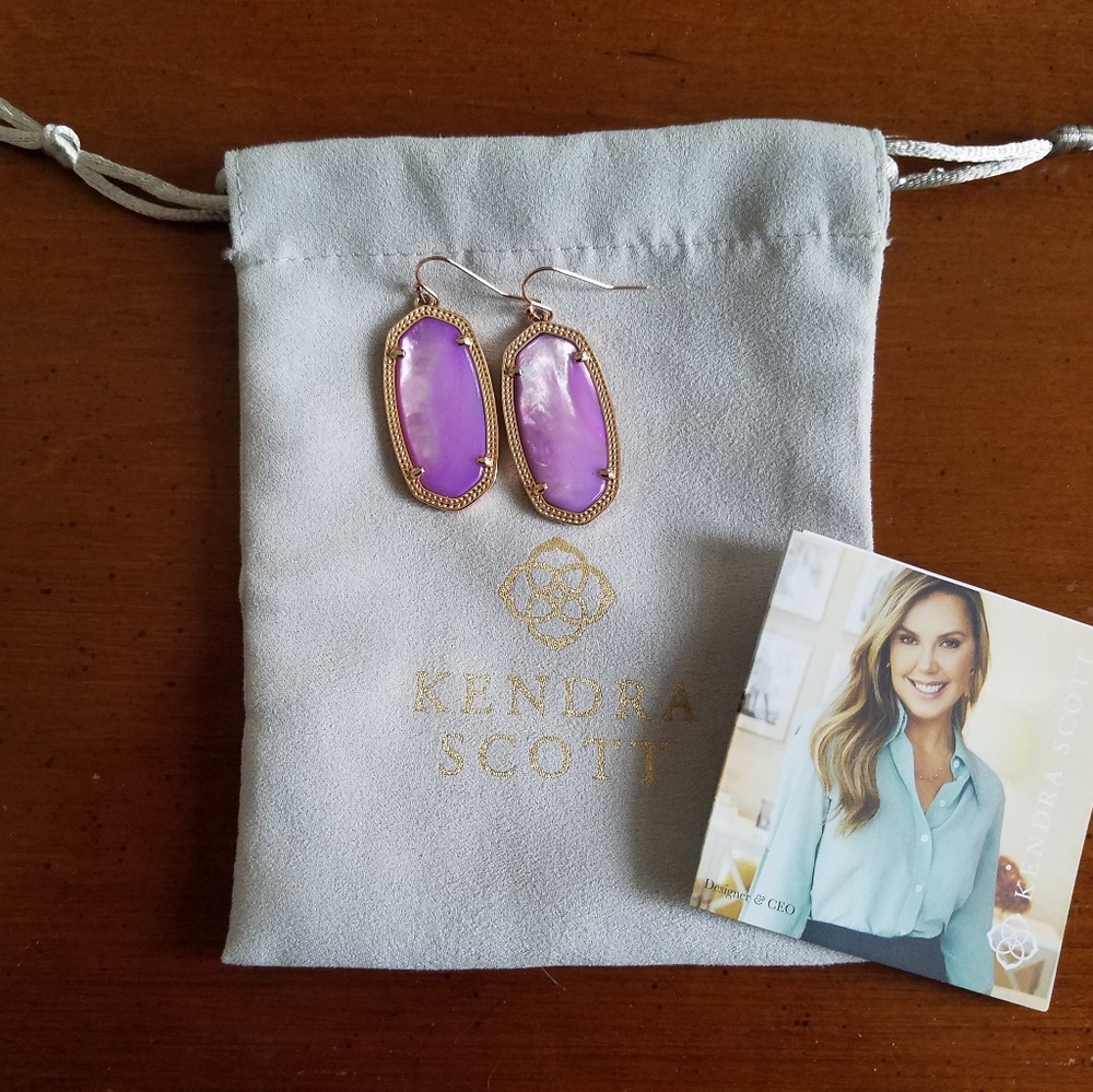 Kendra Scott Elle Earrings Rose Gold/Lilac MOP